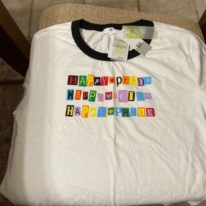 Be proud Happy Pride cropped t shirt L